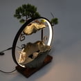 thumbnail image 6 of Desktop Water Fountain Indoor Waterfall with Atomizer & LED Table Decor Fountain, 6 of 20
