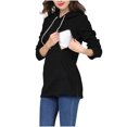 thumbnail image 4 of Breaise Womens Breastfeeding Sweatshirt Slim Nursing Hoodie Sweatshirt Long Sleeves Breastfeeding Maternity Tops Casual Clothes, 4 of 7