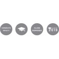 thumbnail image 2 of Darling Souvenir 190 Pcs DIY Graduation Theme Stickers for&nbsp;Candy&nbsp;Chocolate Labels-Gray, 2 of 2