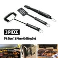 thumbnail image 4 of Pit Boss 3 Piece Grilling Set with Spatula, Locking Tongs, and Extended Wire Cleaning Brush, 4 of 8