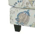thumbnail image 5 of Noxveil Modern Upholstered Storage Ottoman, Beige + Blue Floral, 5 of 10