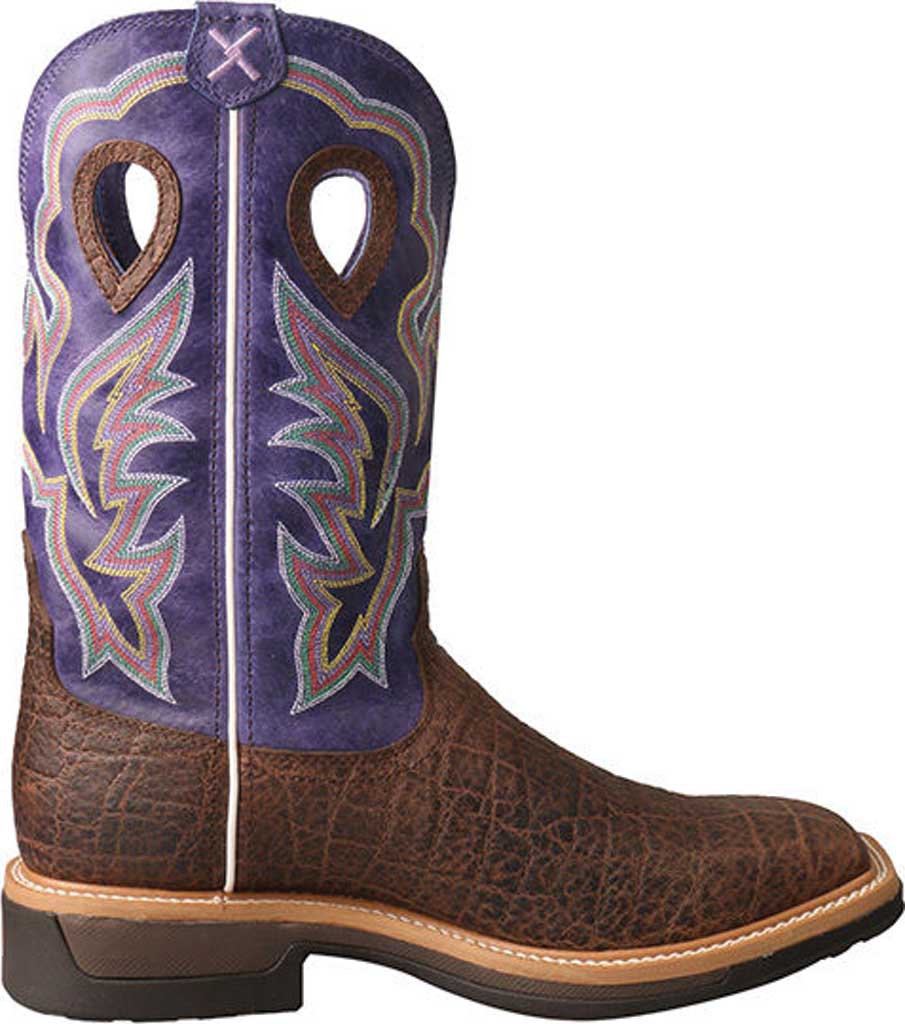 Men's Twisted X MLCA006 Lite Cowboy Alloy Toe Work Boot Brown/Purple Leather 8 2E - image 2 of 6