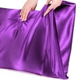 thumbnail image 6 of PiccoCasa 1Pc 19 Momme Silk Pillowcase with Envelope Closure Purple Standard/20"x26", 6 of 8