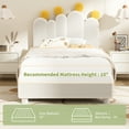 thumbnail image 2 of MOPHOTO Boucle bed frame Child Bed for Kids,Wood Upholstered Bed Frame with Adjustable Headboard,Standard Crib Size Toddler Bed,Certified Toddler Fabric Beds,Modern Platform Bed (White), 2 of 8