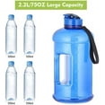 thumbnail image 3 of ABQ 75 Fl oz. Plastic Water Bottle Large with Carrying Loop, 3 of 7
