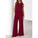 thumbnail image 4 of Conjunto Coordinado PRETTYGARDEN 2025 Pantalón Palazzo Rojo Vino XXL, 4 of 8