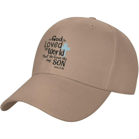 for God So Loved The World That He Gave His Only Son John 3:16 Gifts Baseball Cap Men Trucker Hat Women Dad Hat Black