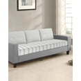 thumbnail image 2 of Sage Green Striped Couch Cushion Covers Stretch, Washable Sofa Seat Covers Individual Seat Cushion Sofa Slipcovers Sage Green White Stripes Farmhouse Couch Cover Furniture Protector L-1PCS, 2 of 7