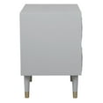 thumbnail image 4 of Riverbay Furniture Two Drawer Wood Geo Texture Nightstand in Gray, 4 of 6