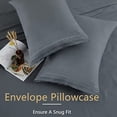 thumbnail image 3 of HA-EMORE Bamboo Queen Size Sheets Set, 100% Bamboo Cooling Bed Sheets Deep Pocket, Silky Soft and Breathable, 4 Piece 1 Fitted Sheet with 16 Inches, 1 Flat Sheet, 2 Pillowcases, 3 of 9