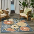 thumbnail image 5 of Nourison Aloha 3'6" x 5'6" Blue Sage Outdoor Floral Flatweave Indoor/Outdoor Area Rug, 5 of 10