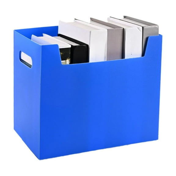 Btomtd Desktop Storage Box for Office Organization, Sorting Storage Containers for Supplies and Stationery, Compact Desk Organizer Storage Bins, Size 8L, Blue