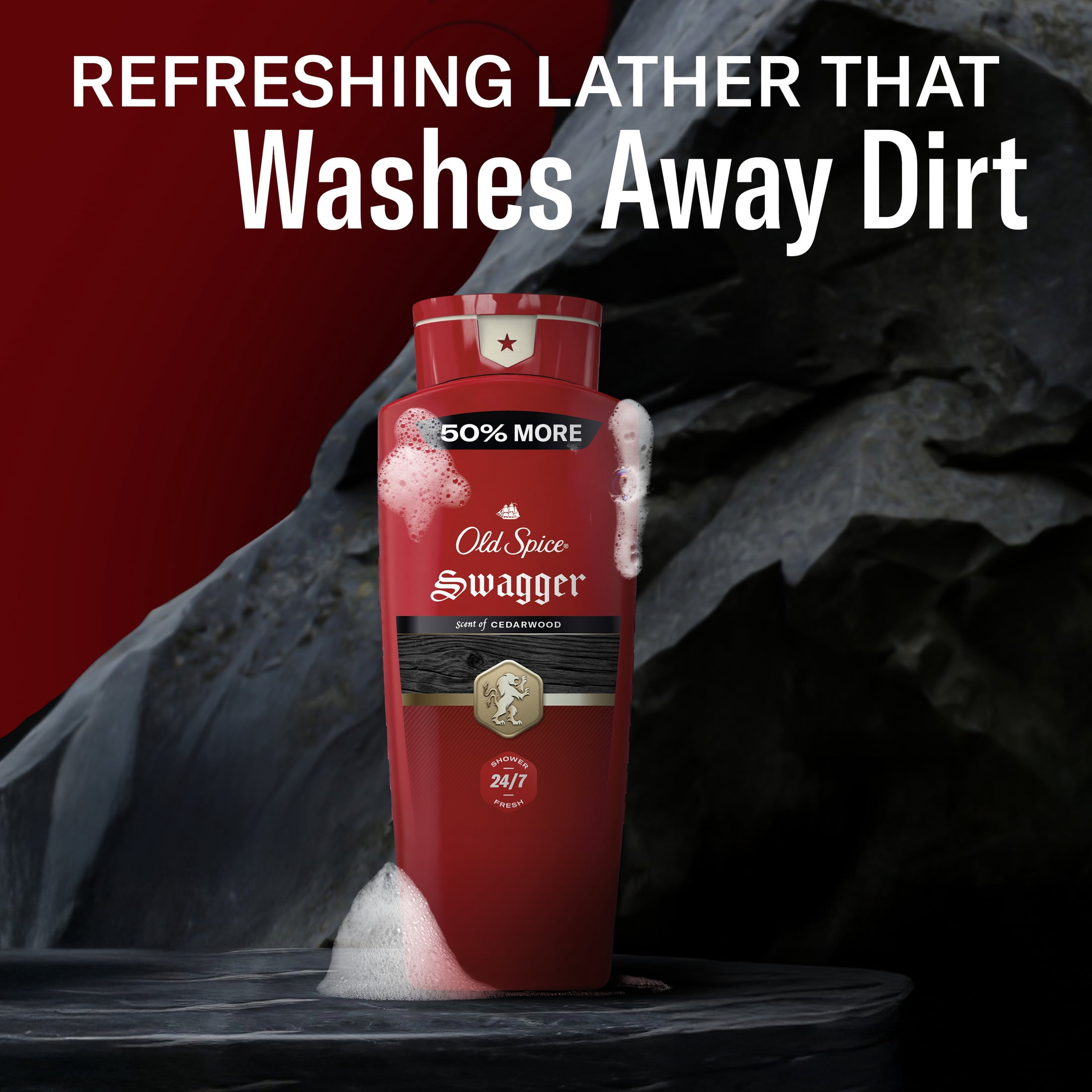 (2 pack) Old Spice Red Collection Body Wash for Men, Swagger Scent, Twin Pack (2x24oz / 709ml)