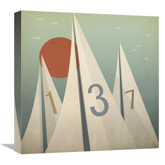 Global Gallery's 'Sails VII with Sun' By Ryan Fowler Stretched Canvas Wall Art