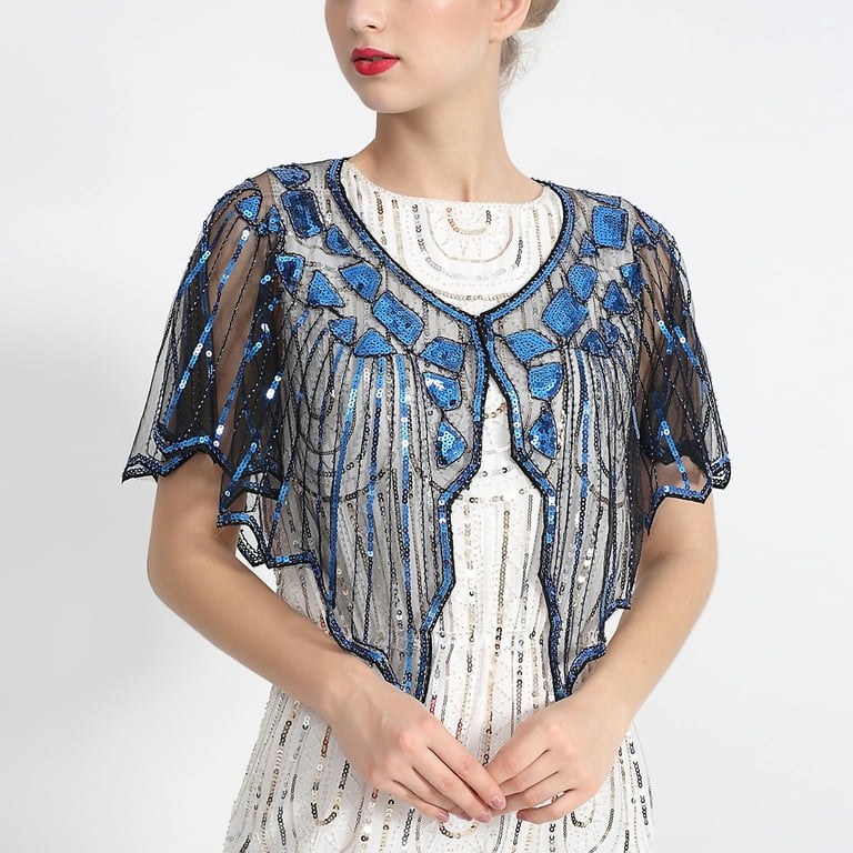 Sequin Bolero Shrug Cover up Shawl Wrap Cardigan Over Evening Wedding Party Dress Walmart
