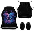 thumbnail image 7 of TSOVTHRID Skull Skeleton Rose Floral Print 4 Pieces Gaming Chair Covers Slipcovers, Non-Slip Stretchable Computer Reclining Gaming Chair Seat Cover with Armrest Covers, 7 of 7