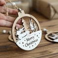 thumbnail image 4 of CuiLiyq 2 PCS Round Christmas Decorations, Wooden Creative Small Hanging Ornaments, Christmas Tree Decoration Supplies, 4 of 4