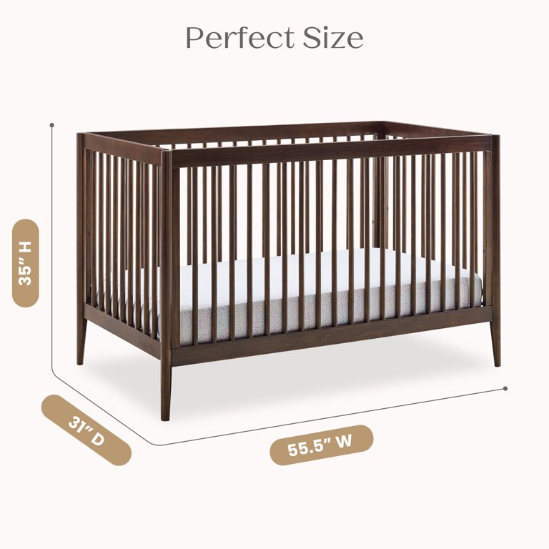 Delta Children Casey 6-in-1 Convertible Crib, Walnut Espresso