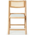 thumbnail image 2 of SAFAVIEH Couture Shaylie Modern Linen Solid Folding Dining Chair, Natural/White (Set of 2), 2 of 16