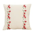 thumbnail image 2 of COM1950s Embroidered Rose Pillow Cover for Sofa and Bed,Floral Design Decorative Cushion Case,Easy To Clean and Replace,Ideal for Lumbar Support Holiday Gift,17.7X17.7 Inch, 2 of 7