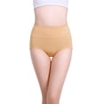 thumbnail image 2 of Xmarks High Waist Tummy Control Panties for Women, Cotton Underwear No Muffin Top Shapewear Brief Panties Beige, 2 of 4
