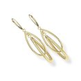 thumbnail image 3 of JewelStop 14K Yellow Gold Finish 15x55mm Shiny Tear Drop Fancy Earrings, Lever Back Clasp, 3 of 4