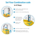 thumbnail image 3 of Combination Locks, 4 Digit Padlock for Luggage Locker Toolbox Storage Box Warehouse Office School Locker Gym, 3 of 10