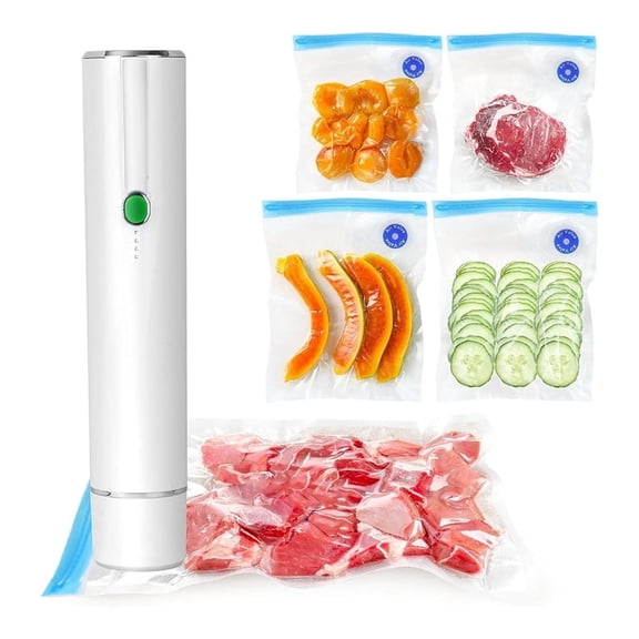 Cordless Handheld Compact Vacuum Sealer for Food in Stylish Design with 10 Pcs Sealer Bags for Effective Food Preservation