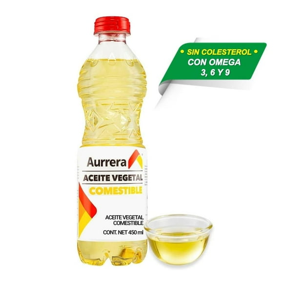 Aceite vegetal Aurrera comestible 450 ml