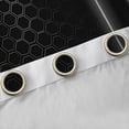 thumbnail image 4 of jejeloiu Geometric Stripe Lines Black Out Curtains,Hexagon Honeycomb Print Curtains Pack of 2 (42x63 Each),Black Gray Bedroom Curtains For Boys Kids,Breathable Home Decor, 4 of 6