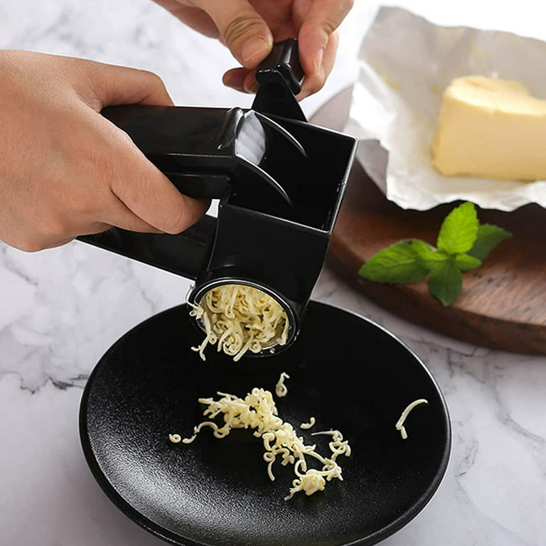 Stainless Steel+PP Cheese Grater Blade Kitchen Gadgets Chocolate Grater DIY  Butter Food Mill Cheese Grater Slicer(Black) 