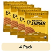 (4 pack) Honey Stinger Organic Waffle Snack, Honey, 1.06 oz, 1 Count