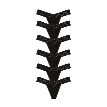 

Nabtos Cotton Basic Thongs Lace Women Female Underwear Panties Pack 6