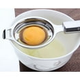 thumbnail image 7 of Egg separator, egg yolk separator made of stainless steel, egg white yolk filter separator, kitchen utensils, bottom leak design, 21.3 x 6.5 cm Gseagtia, 7 of 7