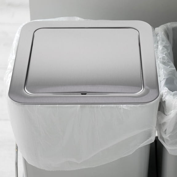 Minkissy 430 Stainless Steel Trash Can Lid Replacement, Scratch Resistant with Recessed Design, 1-Pack Cover