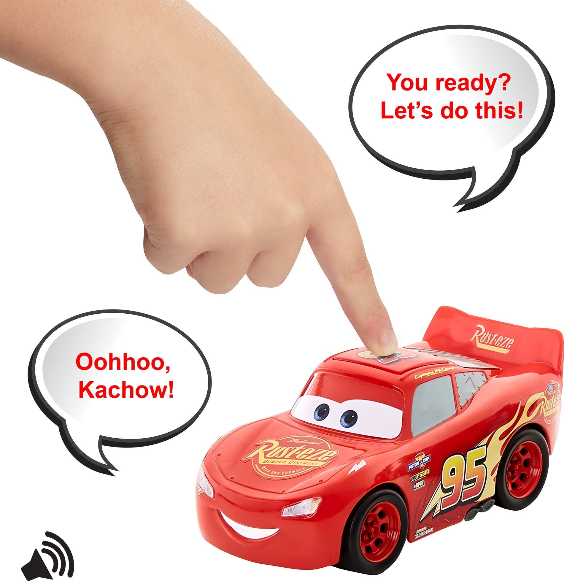 Disney and Pixar Cars Track Talkers Lightning McQueen Talking Toy Car, 5.5  inch Collectible