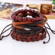 thumbnail image 3 of Fiudx Conjunto de Pulseras de Cuero, Pulseras Ajustables Estilo Cuerda, Joyería de Moda de 4 Piezas, Accesorios Versátiles para Cualquier Atuendo, Ideal para El Día a Día, Un Brazalete de Moda para M, 3 of 5