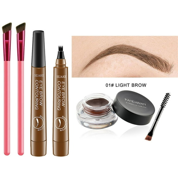 Xihbxyly Kit de Cuidado de Cejas Laminado 4D para El Hogar, Cepillo Multifunción para Cejas con Pelos Simulados, Cepillo de Cejas 4D, Kit de Cuidado de Cejas