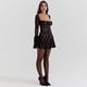 thumbnail image 5 of Vestido Mini de Mujer 2025 con Escote Cuadrado y Larga, Corte A, Corto. Negro M, 5 of 10