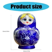 Matryoshka Russian Nesting Dolls Set of 10 Hand Painted Wood Figurines Decors Wooden Craft for Display Dolls