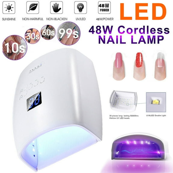 48W Rechargeable Nail Gel Dryer Wireless Led UV Nail Lamp Manicure