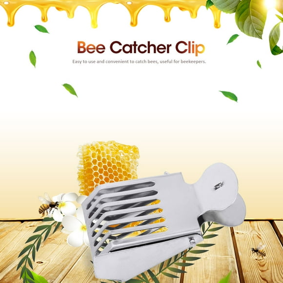 Queen Bee Catcher Clip, Metal Acero Inoxidable Práctico Queen Bee Cage Catcher Herramienta De Captura Equipo De Apicultura Queen Catcher Para Apicultura