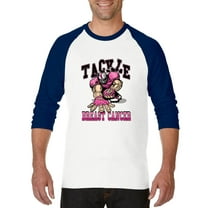 MmF - Mens Raglan Sleeve Baseball T-Shirts, up to Size 3XL - Tackle Breast Cancer