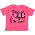 thumbnail image 3 of Inktastic Breast Cancer Awareness We Wear Pink in October Girls Toddler T-Shirt, 3 of 5
