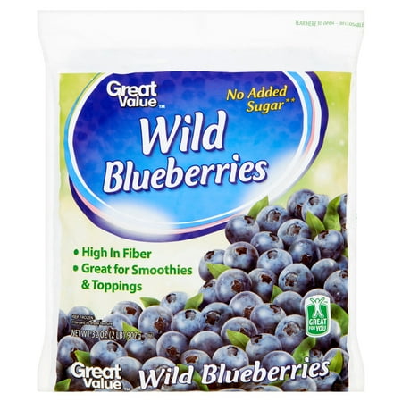 Great Value Frozen Wild Blueberry Blend, 32 oz Resealable Bag