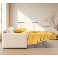 thumbnail image 3 of 4-Piece Full Sleeper Sofa Sheet Set, 100% Egyptian Cotton, 800 Thread Count, Fits 8" Deep Pull-Out Couch Mattress (54" x 72") - Gold Solid, 3 of 5