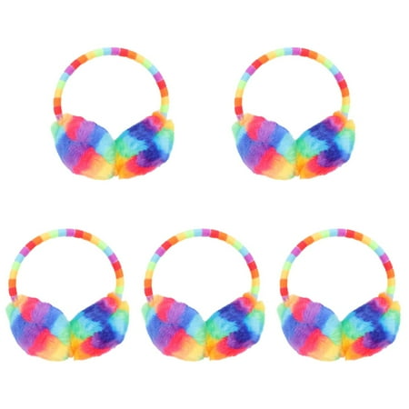 

NUOLUX 5pcs Comfortable Ear Muff Plush Knitted Ear Warmer Warming Ear Cover Winter Ear Protective Cover