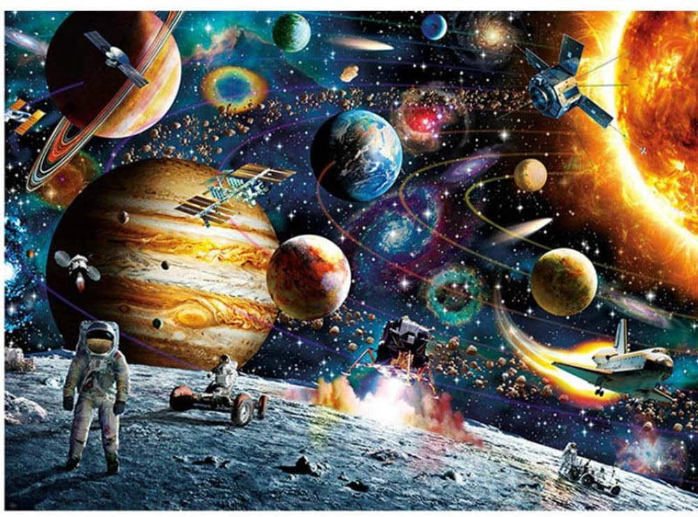 BAMAIA 1000Pcs Puzzles for Adults Teens Jigsaw Puzzles Fun Large Puzzle Game, Challenge Puzzle Gift, Space Traveler
