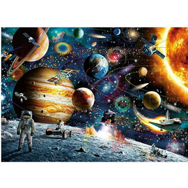 BAMAIA 1000Pcs Puzzles for Adults Teens Jigsaw Puzzles Fun Large Puzzle Game, Challenge Puzzle Gift, Space Traveler