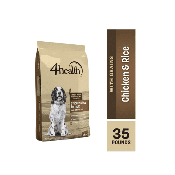 4health with Wholesome Grains Adult Chicken and Rice Formula Dry Dog Food 35 lb